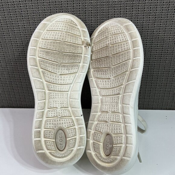 LiteRide By Crocs Womens White Perforated Sneakers W8 Lightweight & Breathable - Picture 8 of 9